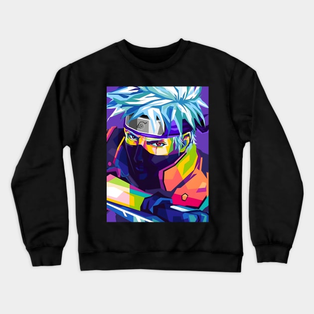 Anime Kakashi wpap Crewneck Sweatshirt by My city